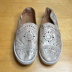 American Rag Gold Lattice Slip on Sneakers - Size 9.5
